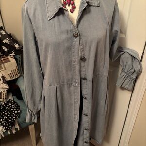 Light Blue Chambray Mini Dress